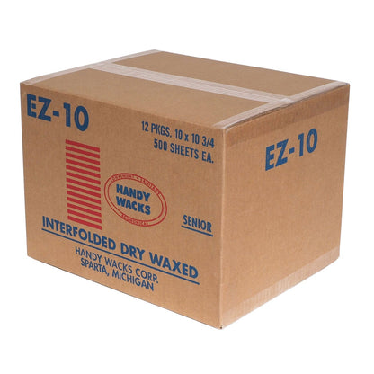Handy Wacks Interfolded Dry Waxed Paper, 10.75 x 12, 500 Box, 12 Boxes/Carton (HWAEZ12)