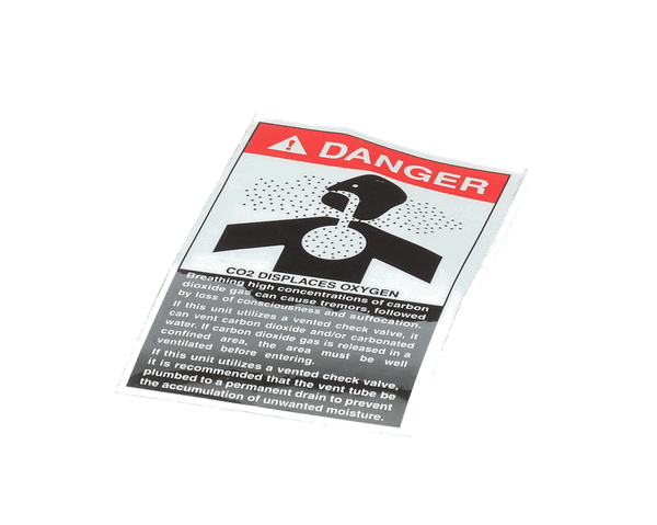 Cornelius 1150 Label Warnng Chk Valve C02 (ICO1016414)