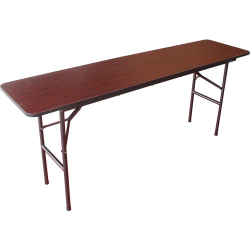 Interion Interion® Folding Wood Seminar Table, 72"W x 18"L, Mahogany (WB695834MH)
