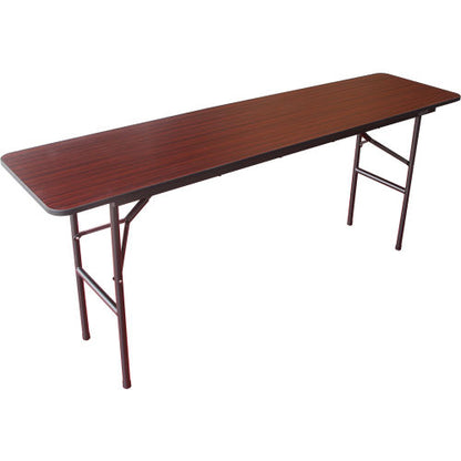 Interion Interion® Folding Wood Seminar Table, 72"W x 18"L, Mahogany (WB695834MH)