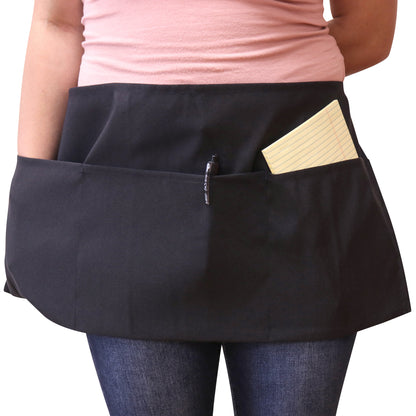 Hospeco® Mariposa Waist Apron 26x12 Black, Case of 48 (HOSWAISTAPRON-BLK-CS)