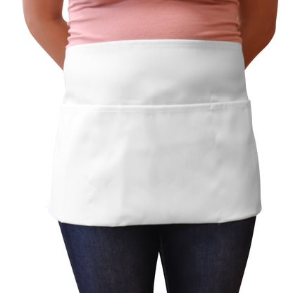 Hospeco® Mariposa Waist Apron 26x12 White, Case of 48 (HOSWAISTAPRON-WHT-CS)