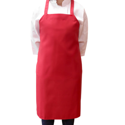 Hospeco® Mariposa Bib Apron 33x30 Red, Case of 48 (HOSAPRN-R-SPUN-CS)