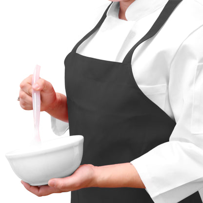 Hospeco® Mariposa Bib Apron 33x30 Black, 12/Pack (HOSAPRN-B-SPUN)