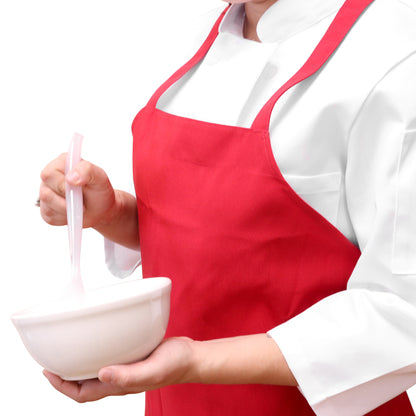 Hospeco® Mariposa Bib Apron 33x30 Red, Case of 48 (HOSAPRN-R-SPUN-CS)