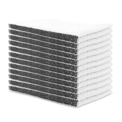 Hospeco® Qwick Wick Bar Mop Towel 30oz Black Stripe, Case of 60 (HOSN030-W65BLK-5DZ)