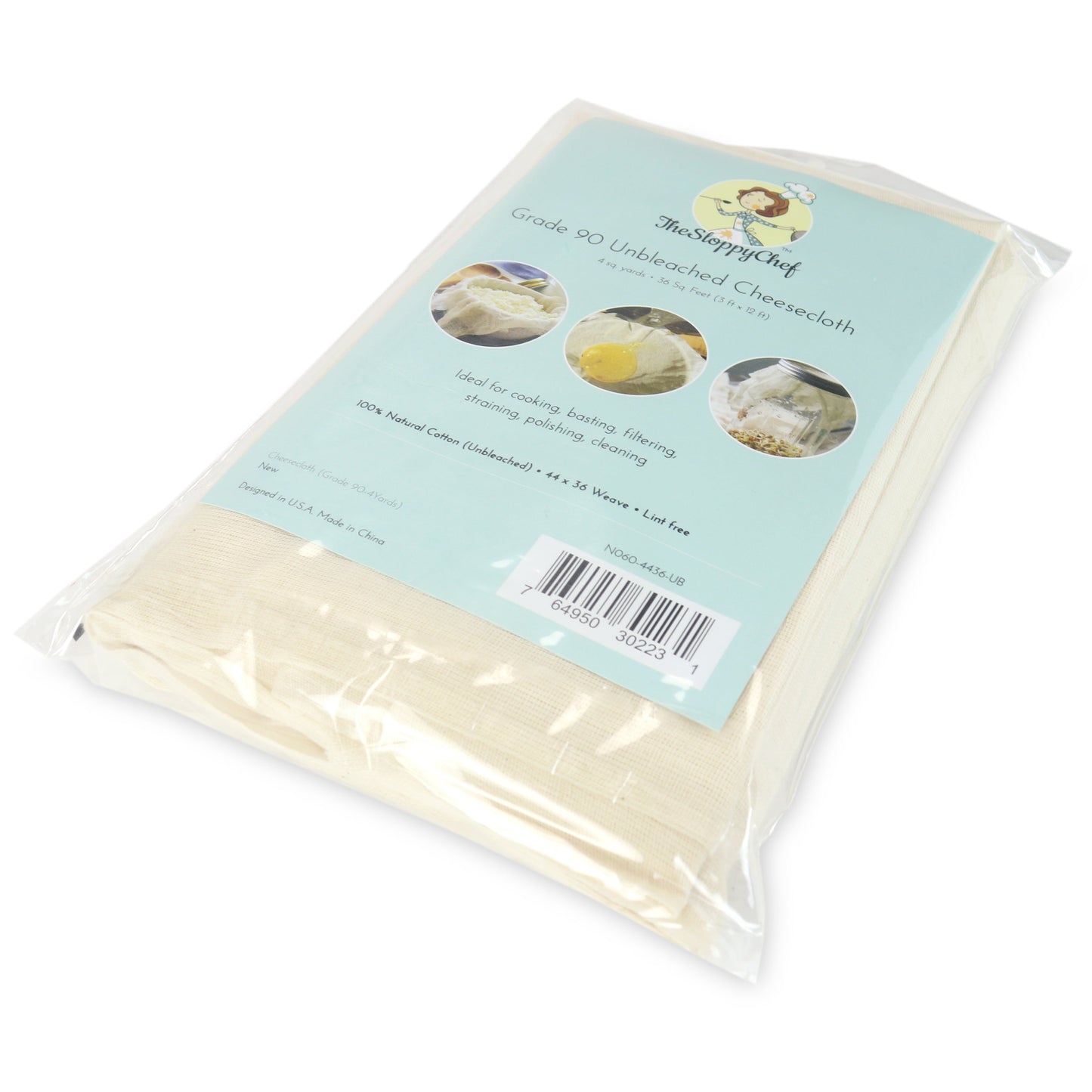 Arkwright Home® Sloppy Chef Cheesecloth Bag, Unbleached, Grade 90, 44x36, 24/Case Bags (N060-4436-UB-CS)