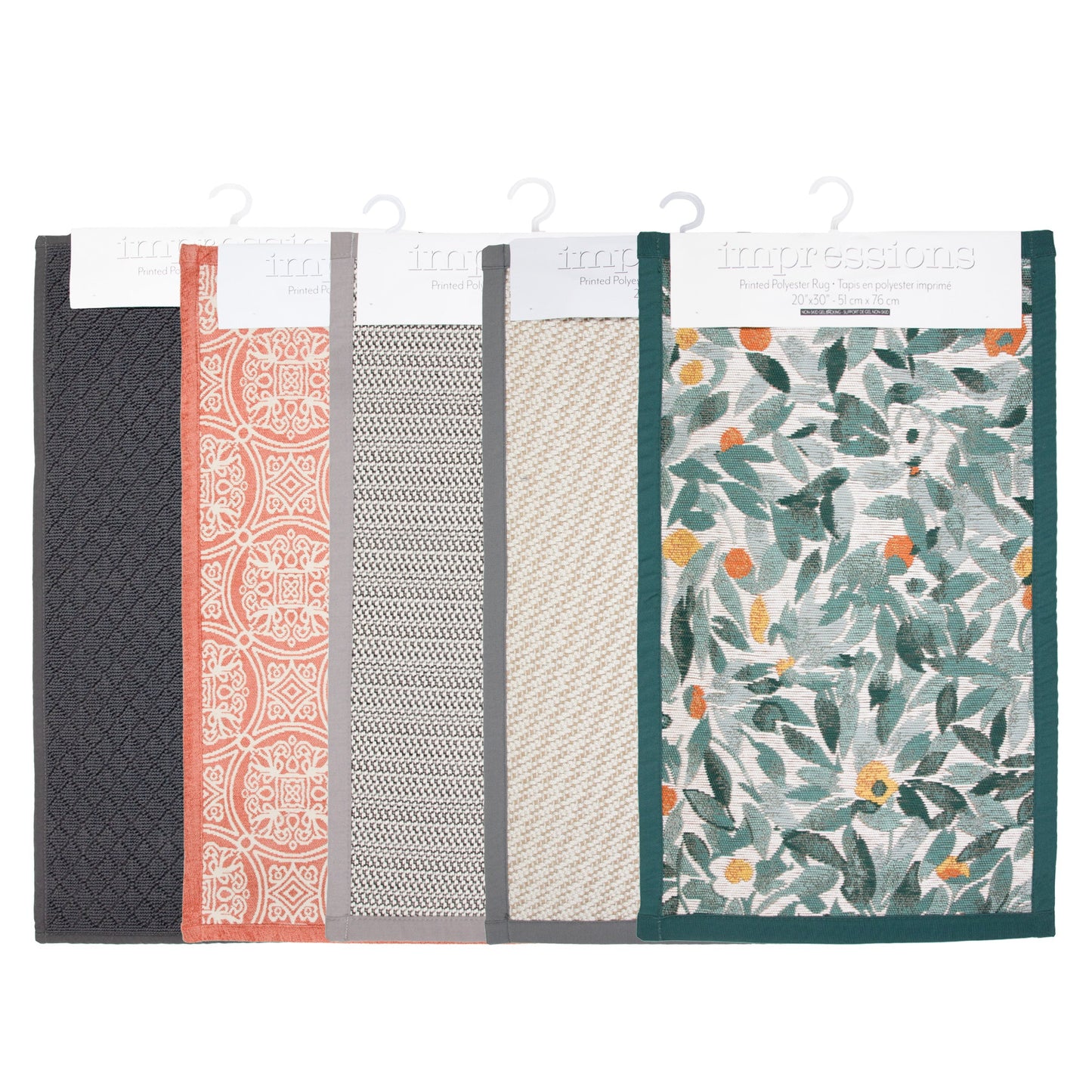 Arkwright Home® Impressions Woven Rugs, 20x30, 20/Case, Assorted Prints w/ Header & Hanger (IMPRESSIONS20X30HANG)