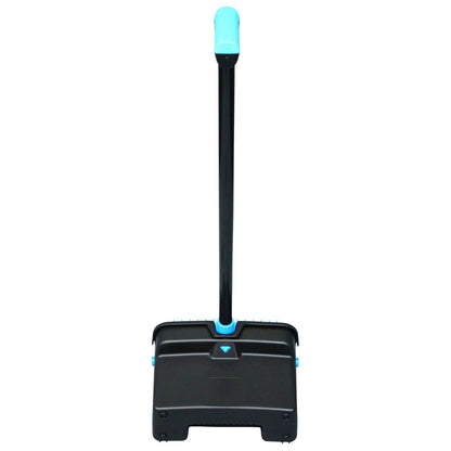 Impact LobbyMaster Plastic Dust Pan, 12.32" Wide, 31.84" Aluminum Handle, Blue/Black, 6/Carton (IMPT001101)