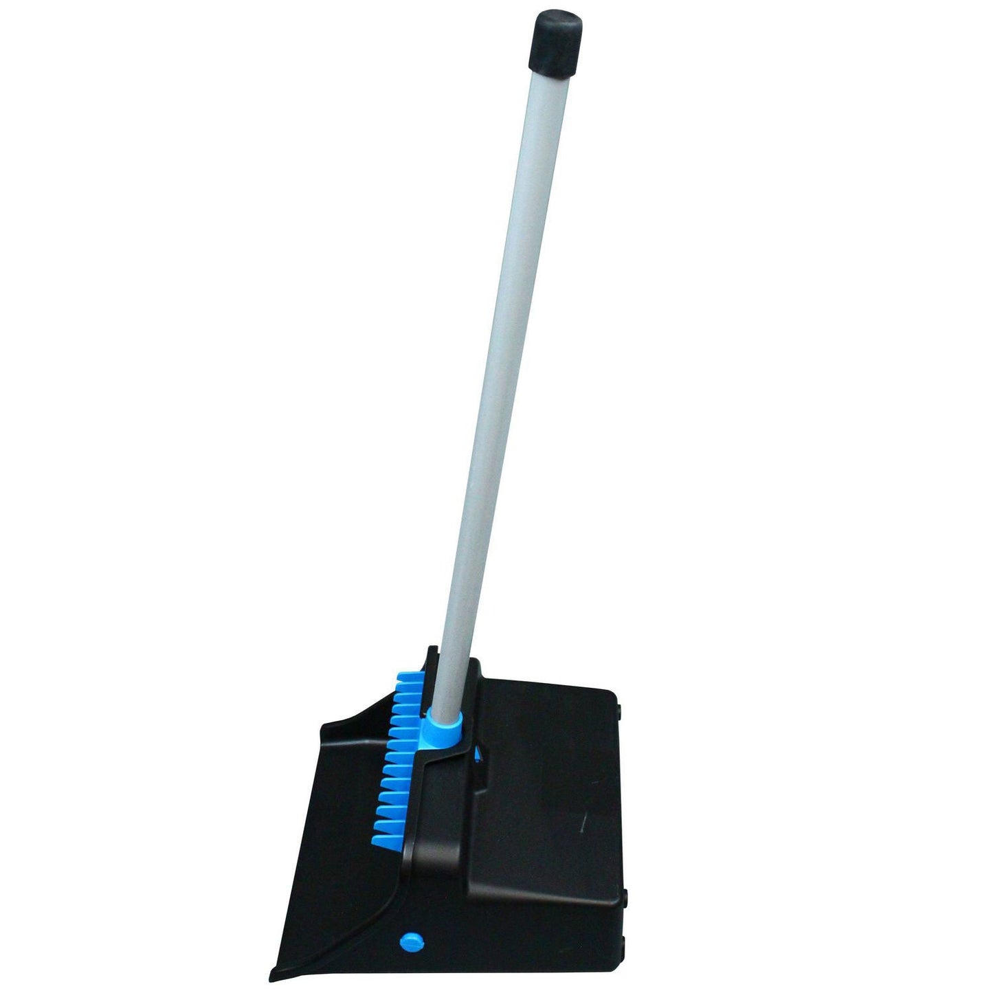 Impact LobbyMaster Plastic Dust Pan, 11.72" Wide, 31" PVC Handle, Blue/Black (IMPT001301)