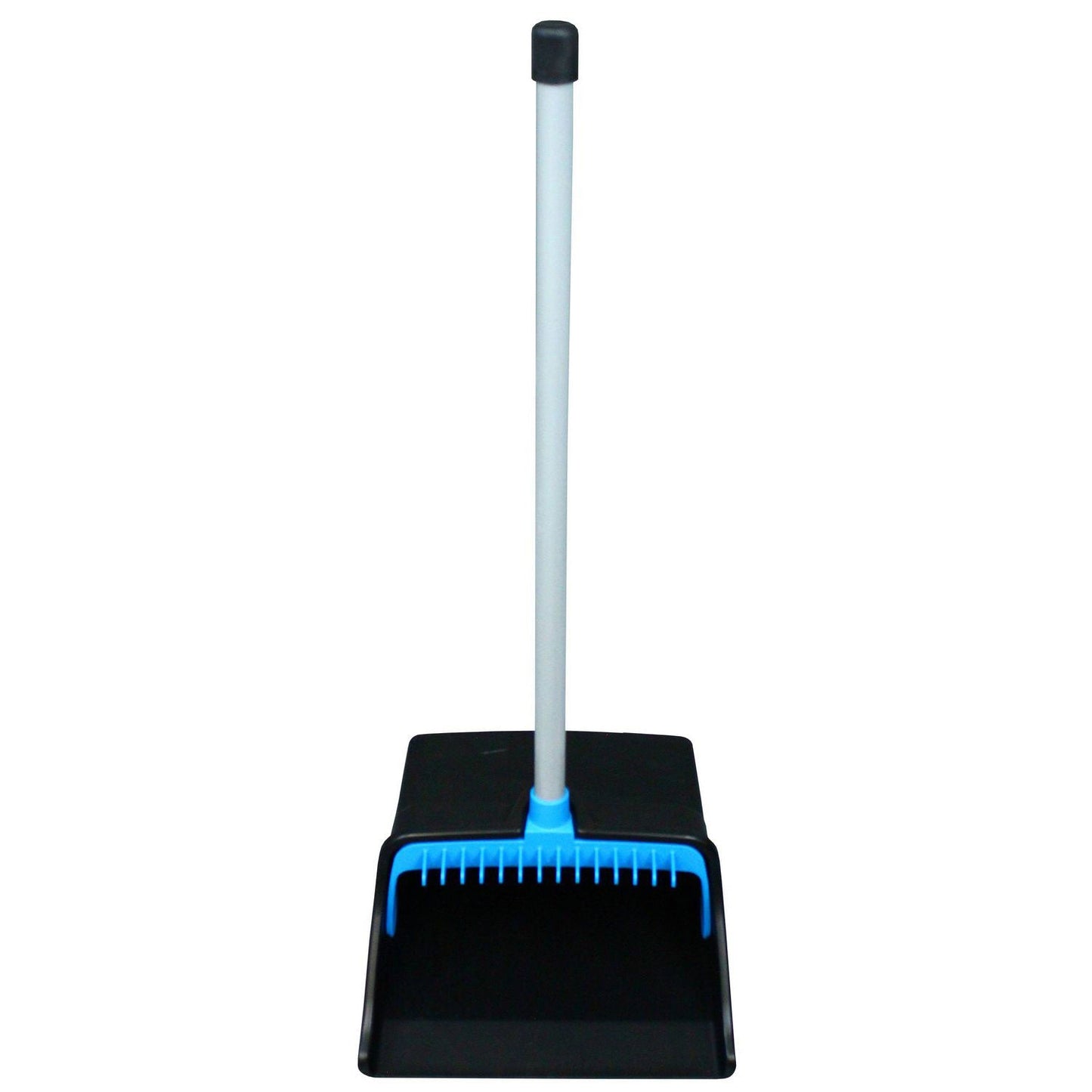 Impact LobbyMaster Plastic Dust Pan, 11.72" Wide, 31" PVC Handle, Blue/Black (IMPT001301)