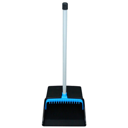 Impact LobbyMaster Plastic Dust Pan, 11.72" Wide, 31" PVC Handle, Blue/Black (IMPT001301)
