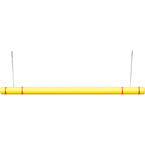 Global Industrial Clearance Bar, 80"L, Yellow with Red Tape, HDPE (WB670751)