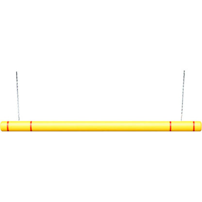 Global Industrial Clearance Bar, 80"L, Yellow with Red Tape, HDPE (WB670751)