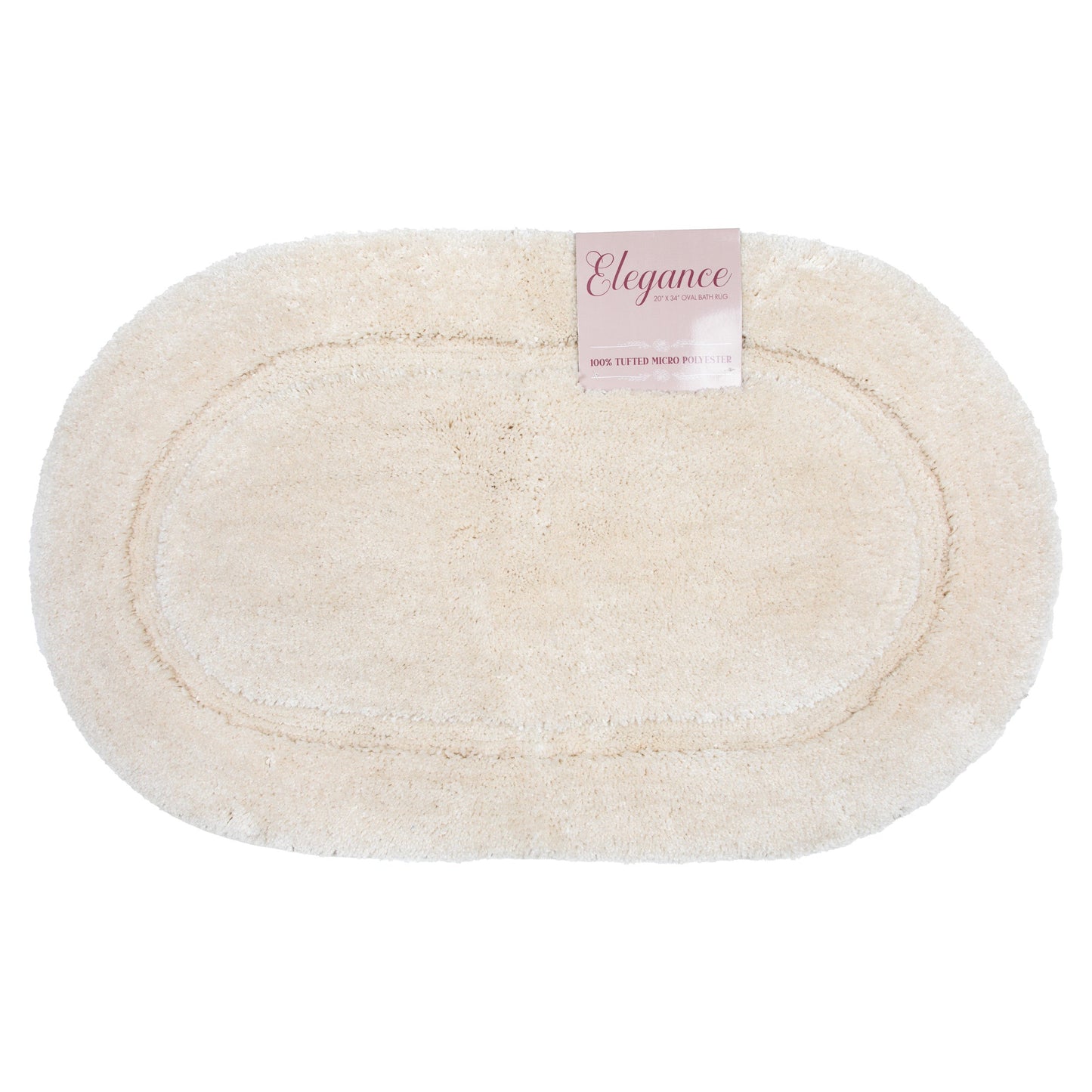 Arkwright Home® Elegance Oval Bath Rug, 24x40, Beige (P-ELEOV-2440-BG)