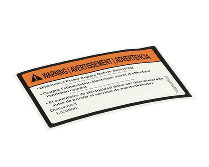 Jackson 9905-004-08-16 Decal, Disconnect Power Warning (Ecolab (JAC9905-004-08-16)