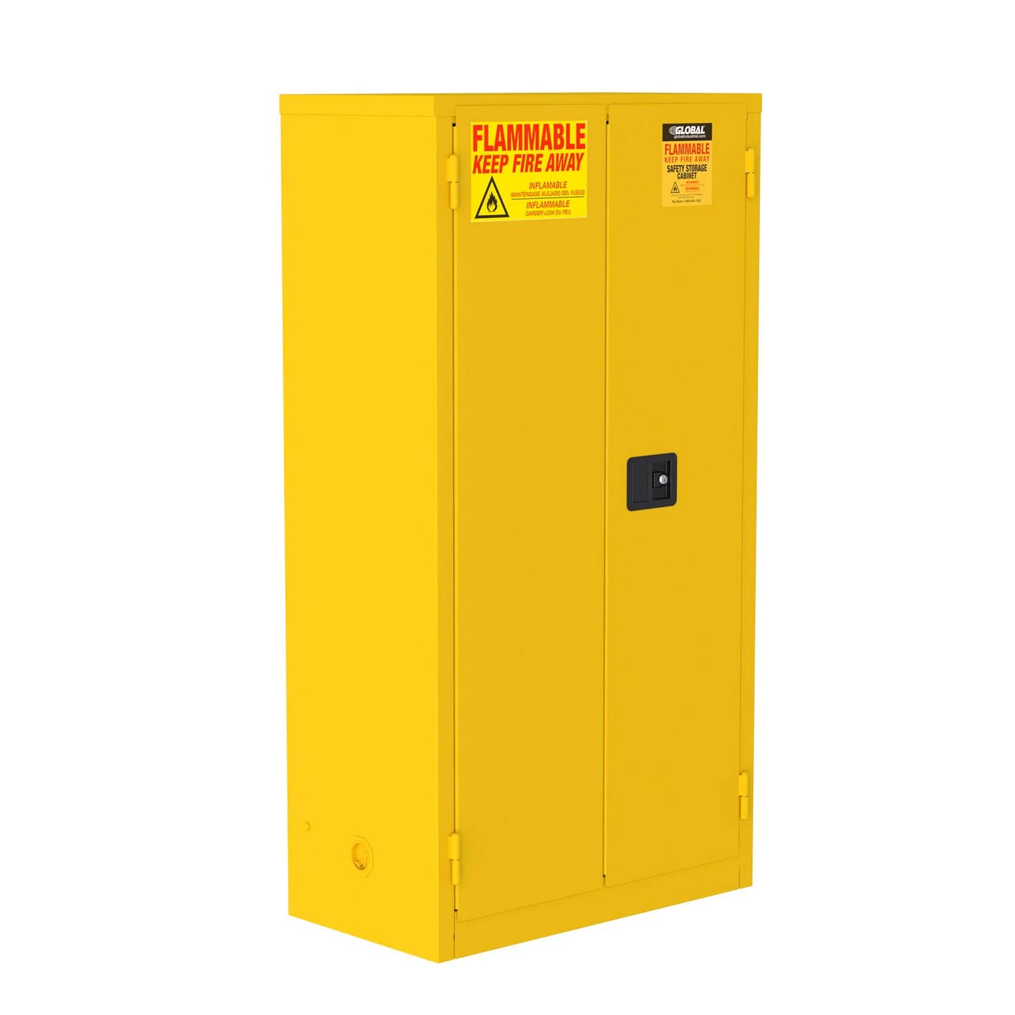 Global Industrial Flammable Cabinet w/ Manual Close Door, 4 Compartments, 34"W x 18"D x 65"H (WB237776)