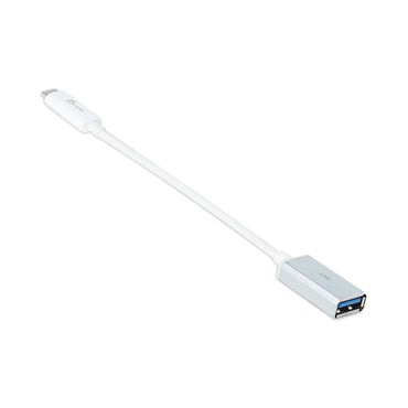 J5 Create USB-C to USB Adapter, 4", Silver/White (JCRJUCX05US)
