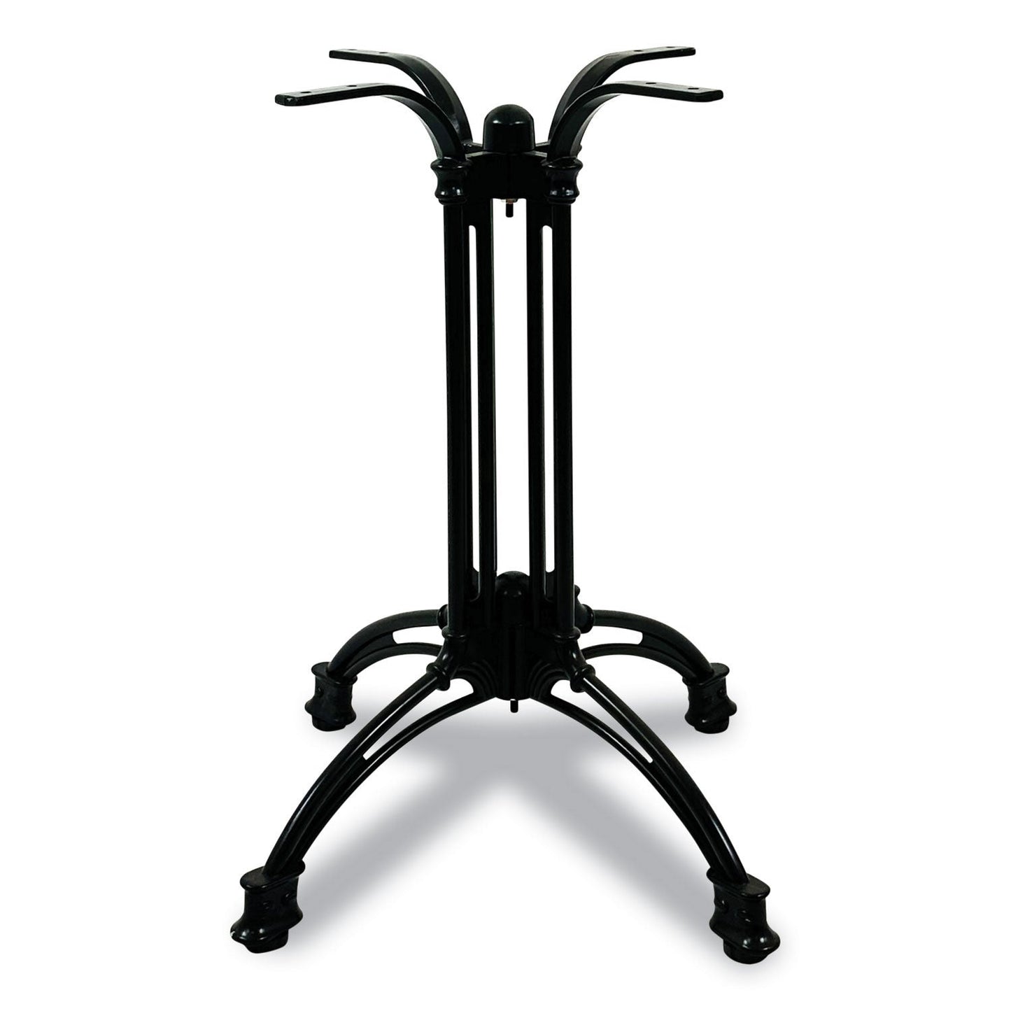 JMC Furniture Topalit Tables, Round, 36" dia x 29"h, Silver Top, Black Iron Base/Legs (JMC10636R2)