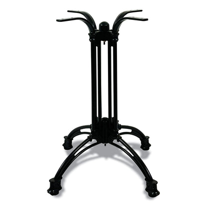 JMC Furniture Topalit Tables, Round, 36" dia x 29"h, Teak Top, Black Iron Base/Legs (JMC10636R8)