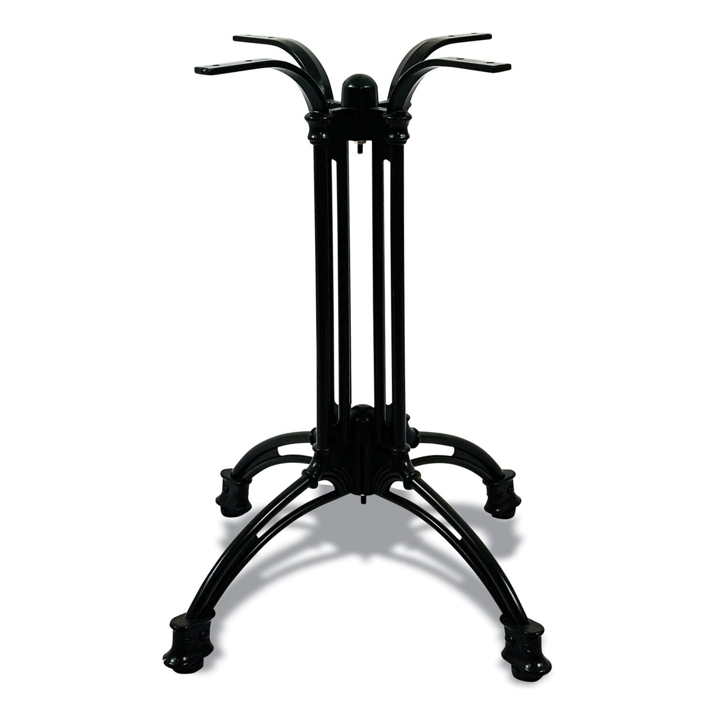 JMC Furniture Topalit Tables, Round, 36" dia x 29"h, Teak Top, Black Aluminum Base/Legs (JMC106C36R8)