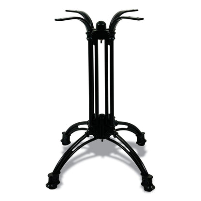 JMC Furniture Topalit Tables, Round, 36" dia x 29"h, Teak Top, Black Aluminum Base/Legs (JMC106C36R8)
