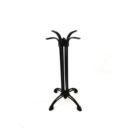 JMC Furniture Topalit Tables, Round, 24" dia x 44"h, Teak Top, Black Iron Base/Legs (JMC106P24R8)