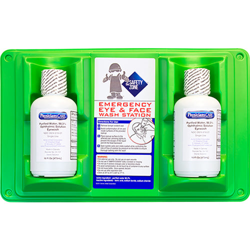 Safety Zone® Emergency Eye & Face Wash Station, (SZNK-FAK-24-102SZ)