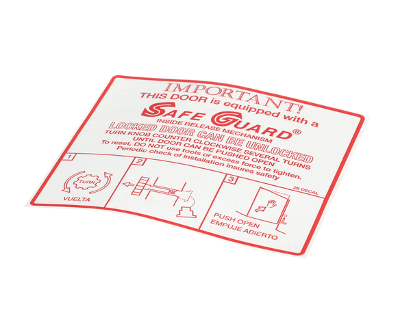 Kason 90028Decal Decal- Safeguard Mech (KAS90028DECAL)