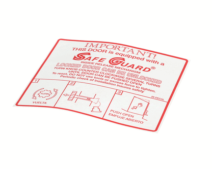 Kason 90028Decal Decal- Safeguard Mech (KAS90028DECAL)