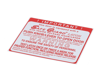 Kason 90055Decal Safeguard Decal (KAS90055DECAL)