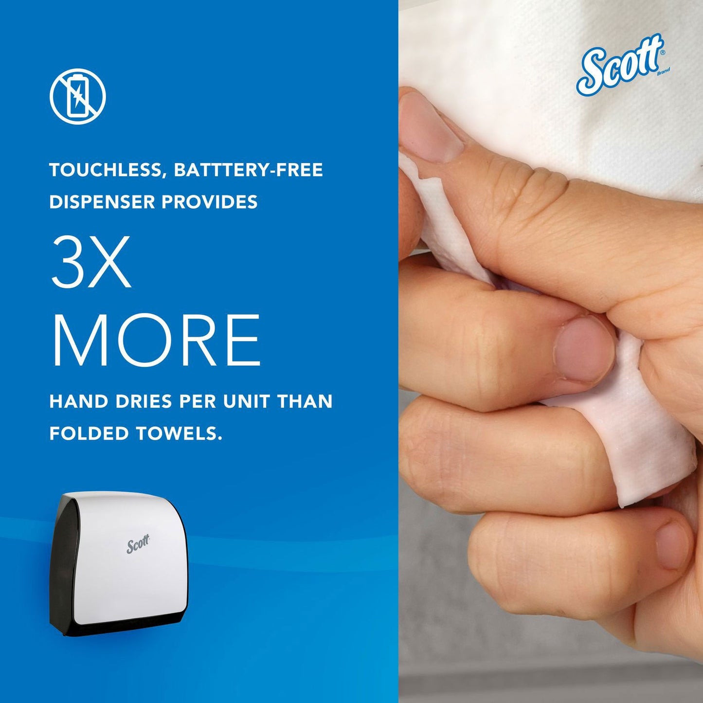 Scott Slimroll Manual Towel Dispenser, 12.65 x 13.02 x 7.18, White (KCC47091)