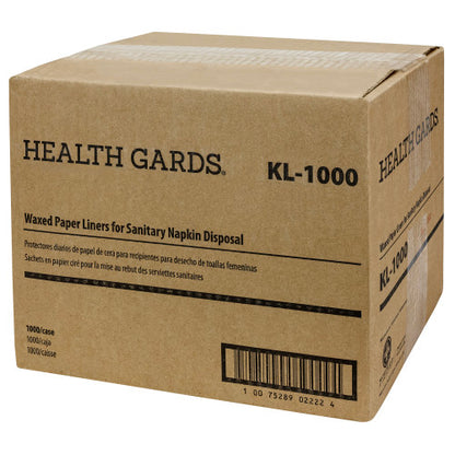 Hospeco® Health Gards® Menstrual Care Receptacle Liners, Brown, 7.5x10.5x3, 1000/Case (HOSKL1000)