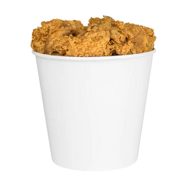 Karat Food Bucket, 170 oz, 8.9" Dia x 8.36"h, White, Paper, 150/Carton (KRTCFB170W)