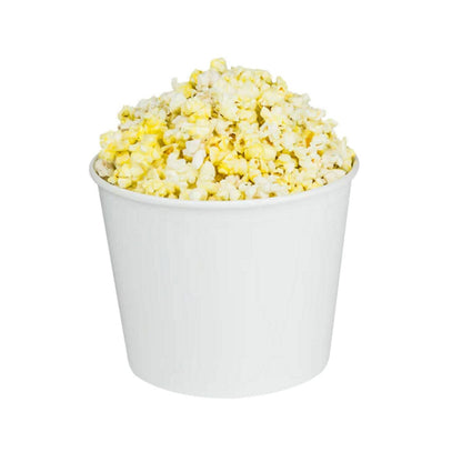 Karat Food Bucket, 85 oz, 7.36" Dia x 6"h, White, Paper, 180/Carton (KRTCFB85W)