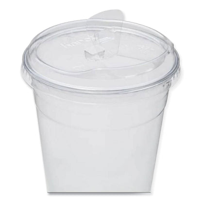 Karat PET Lids, Strawless Sipper, Fits 12 oz to 24 oz Cold Cups, Clear, 1,000/Carton (KRTCKC626TSSH)