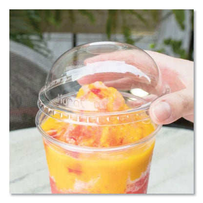 Karat PET Lids, Dome Lid, Fits 32 oz Cold Cups, Clear, 500/Carton (KRTCKDL107)