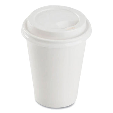 Karat Hot Cup Lids, Fits 8 oz Paper Hot Cups, Sipper Lid, White, 1,000/Carton (KRTCKDL508WPP)