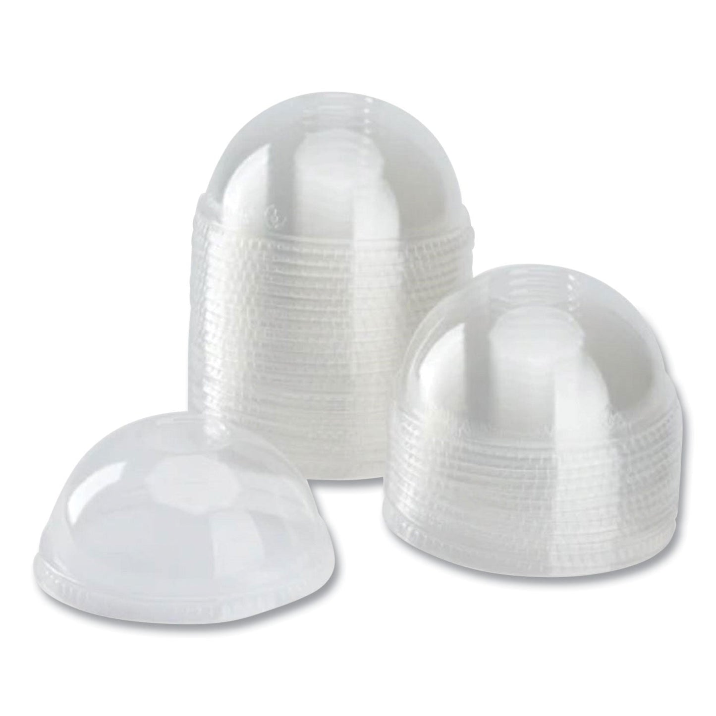 Karat PET Lids, Fits 12 oz to 24 oz Cold Cups, No Hole Dome Lid,,Clear, 1,000/Carton (KRTCKDL626NH)