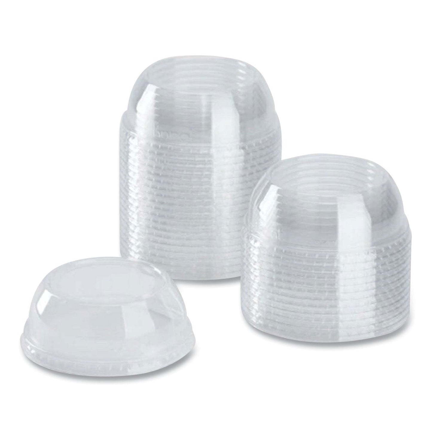 Karat PET Lids, Wide Opening Dome, Fits 12 oz to 24 oz Cold Cups, Clear, 1,000/Carton (KRTCKDL626WH)