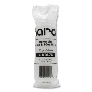 Karat PET Lids, Fits 8 oz to 10 oz Cold Cups, Dome Lid, Clear, 1,000/Carton (KRTCKDL78)