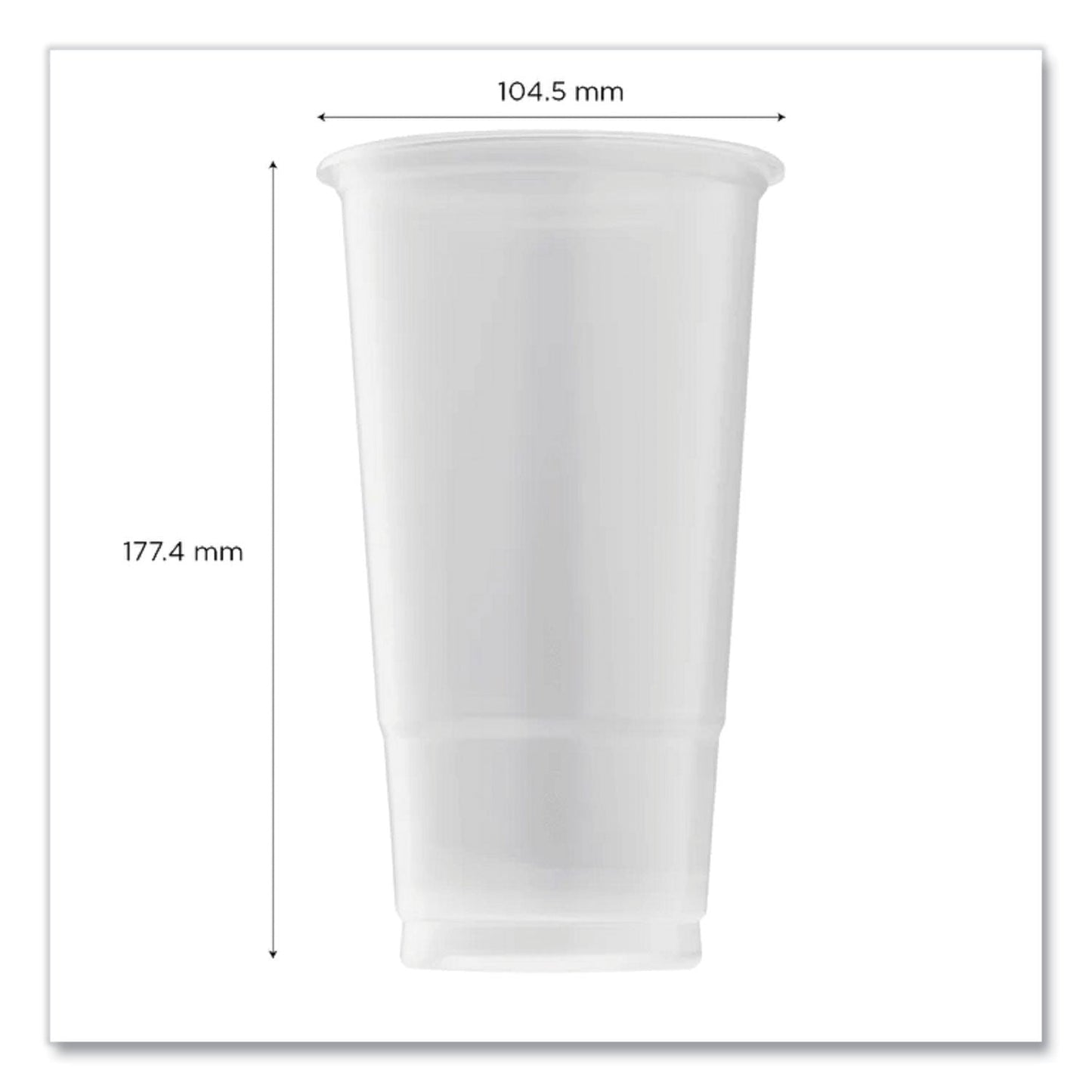 Karat PolyPro  (PP) Cups, 32 oz, Translucent, 600/Carton (KRTCKPP32)