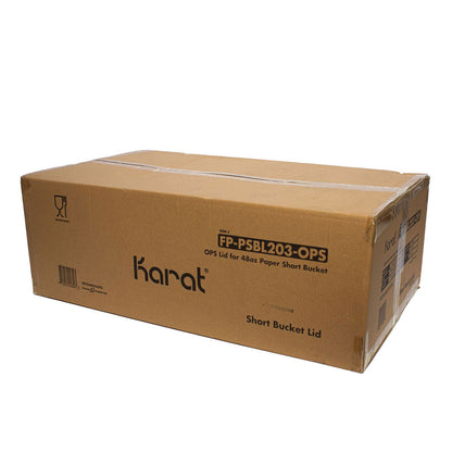Karat Plastic Lid for Food Bucket, Clear, Plastic, 270/Carton (KRTFPPSBL203OPS)