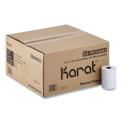 Karat Thermal Paper Rolls, 2.25" x 85 ft, White, 50 Rolls/Carton (KRTGSTR225085)