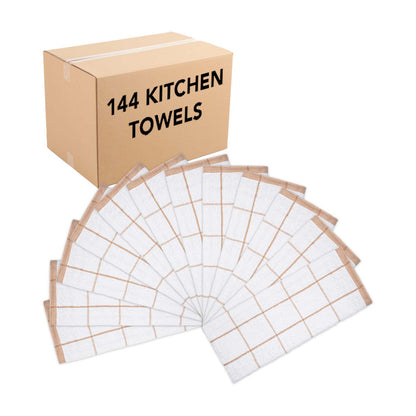 Hospeco® Cooks Linen Kitchen Towel 15x25 Tan, 12/Pack (HOSKT-TAN)