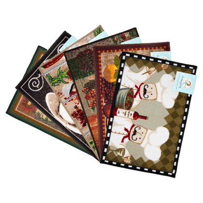 Arkwright Home® Sloppy Chef Printed Rug 18x30 Assorted, 24/Case (KTC-1830-ASST)