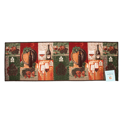 Sloppy Chef Printed Accent Rug 20x60 Wine (PNP-KTC-20X60-WIN)