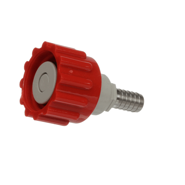 Lancer 20-1104-20 Bib Connector, Ss 3/8 Barb,Red (LAN20-1104-20)