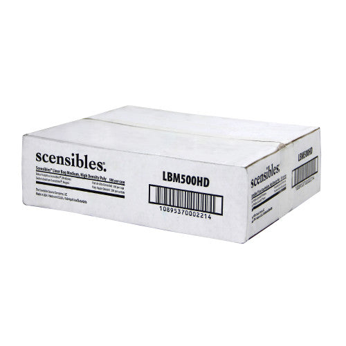 Hospeco® Scensibles® Universal Poly Liners, Frosted Clear, Fresh Scent, 10x4x12, 500/Case (HOSLBM500HD)