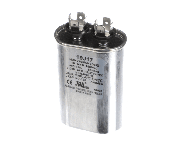 Lennox 19J17 1/C Cap, Run 10Mfd@440Vac Oval (LEN19J17)